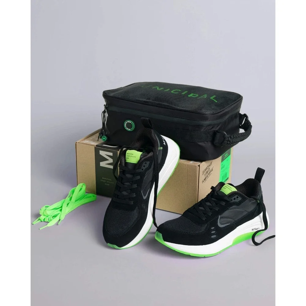 MUNICIPAL® (Women's 9/9.5) (EU 40) M.OG Origin Shoes in Black/Black/Lime - $180
